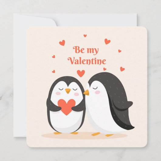 私のバレンタインのペンギンになる シーズンカード (正面)