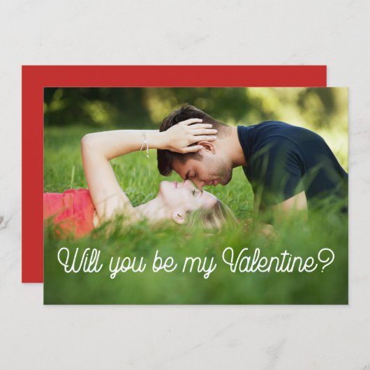 私のバレンタインの写真モダンカードは？ シーズンカード (正面/裏面)