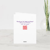 私のバレンタインの友達になってくれてありがとう カード (裏面)