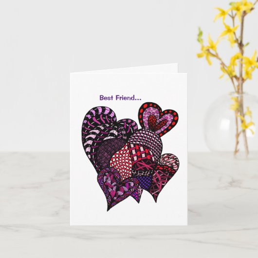 私のバレンタインの友達になってくれてありがとう カード (黄色い花)