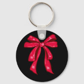 私のバレンタインの口紅と弓のデザイン キーホルダー (裏面)