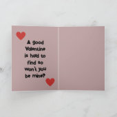 私のバレンタインの折り畳みカードか サンキューカード (内部)