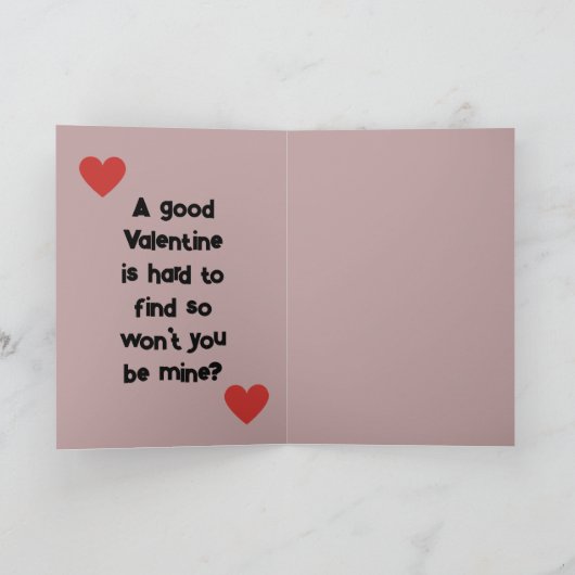 私のバレンタインの折り畳みカードか サンキューカード (内部)