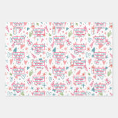 私のバレンタインの柄になるかな？ ラッピングペーパーシート (正面)