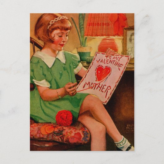 私のバレンタインの母へ シーズンポストカード (正面)