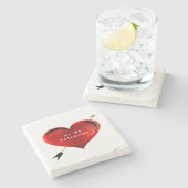 私のバレンタインの石のコースターになる ストーンコースター (横)