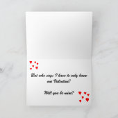 私のバレンタインの馬の挨拶状 シーズンカード (内部)