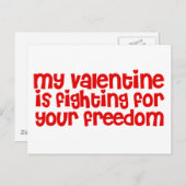 私のバレンタインはあなたの自由のために戦っている シーズンポストカード (正面/裏面)