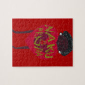 私のバレンタインはあなたを愛しているNakupenda Kenya Swhili Art. ジグソーパズル (横)