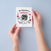 私のバレンタインはサッカービジネスカードナプキンス チラシ (手)