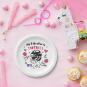 私のバレンタインはサッカービジネスカードナプキンス ペーパープレート (パーティー)