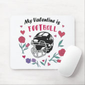 私のバレンタインはサッカービジネスカードナプキンス マウスパッド (マウス)