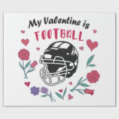 私のバレンタインはサッカー名刺 ラッピングペーパー (フラット)