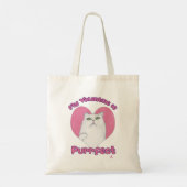 私のバレンタインはパーフェクトキュートな猫ハートアート トートバッグ (裏面)