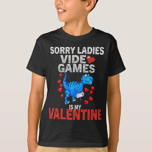 私のバレンタインはビデオゲームです Tシャツ (正面)