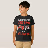 私のバレンタインはビデオゲームです Tシャツ (正面フル)