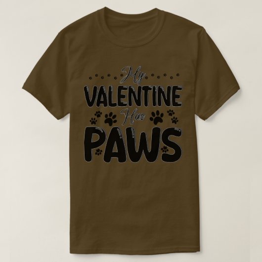 私のバレンタインは手が付いている Tシャツ (デザイン正面)
