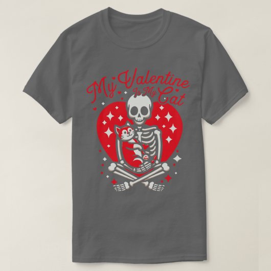私のバレンタインは猫 Tシャツ (デザイン正面)
