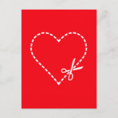 私のバレンタインは私のハートを赤に シーズンポストカード (正面)