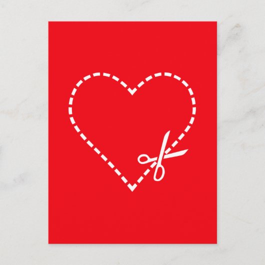 私のバレンタインは私のハートを赤に シーズンポストカード (正面)
