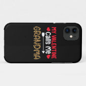 私のバレンタインは私をおばあちゃんヒョウ水牛と呼ぶ Case-Mate iPhoneケース (裏面(横))