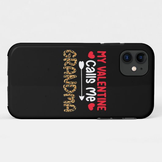 私のバレンタインは私をおばあちゃんヒョウ水牛と呼ぶ Case-Mate iPhoneケース (裏面(横))