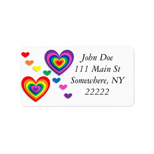 私のバレンタインへの虹 ラベル (正面)