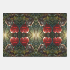 私のバレンタインをクイル ラッピングペーパーシート