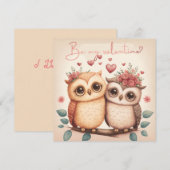 私のバレンタインカードになりませんか 招待状 (正面/裏面)