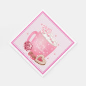 私のバレンタインココア、クッキーとスイーツ スタンダードランチョンナプキン (角)