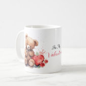 私のバレンタインデテディベアコーヒーマグになる コーヒーマグカップ (正面左)