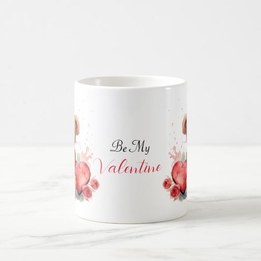 私のバレンタインデテディベアコーヒーマグになる コーヒーマグカップ (中央)