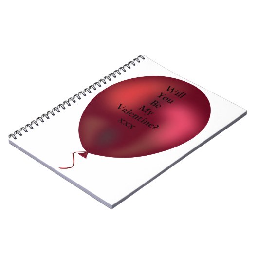 私のバレンタインデンの風船を持って行こう ノートブック (左側)