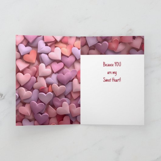 私のバレンタインデーあなたは私の恋人である カード (内部)