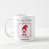 私のバレンタインデーかわいい格言とハート パーソナライズされた コーヒーマグカップ (左)