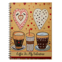 私のバレンタインデーかわいい漫画ハートのためのコーヒー2