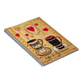 私のバレンタインデーかわいい漫画ハートのためのコーヒー5 ノートブック (右側)