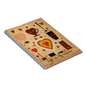 私のバレンタインデーかわいい漫画ハートのためのコーヒー6 ノートブック (右側)