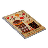 私のバレンタインデーかわいい漫画ハートのためのコーヒー7 ノートブック (右側)