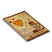 私のバレンタインデーかわいい漫画ハートのためのコーヒー9 ノートブック (右側)