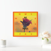 私のバレンタインデーである スクエア壁時計 (ホーム)