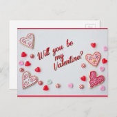 私のバレンタインデーのはがき？ シーズンポストカード (正面/裏面)