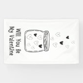 私のバレンタインデーのバナー 横断幕 (横)