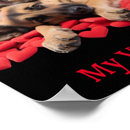 私のバレンタインデーの羊飼いのポスターになるかな ポスター (角)