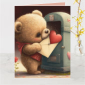 私のバレンタインデーカスタムのカード カード (黄色い花)