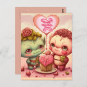 私のバレンタインデーカスタムのカード ポストカード (正面/裏面)