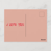 私のバレンタインデーカスタムのカード ポストカード (裏面)