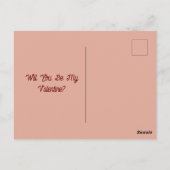 私のバレンタインデーカスタムのカード ポストカード (裏面)