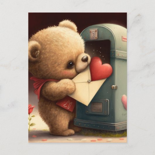 私のバレンタインデーカスタムのカード ポストカード (正面)