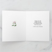 私のバレンタインデーカッコいいフローラカード サンキューカード (内部)